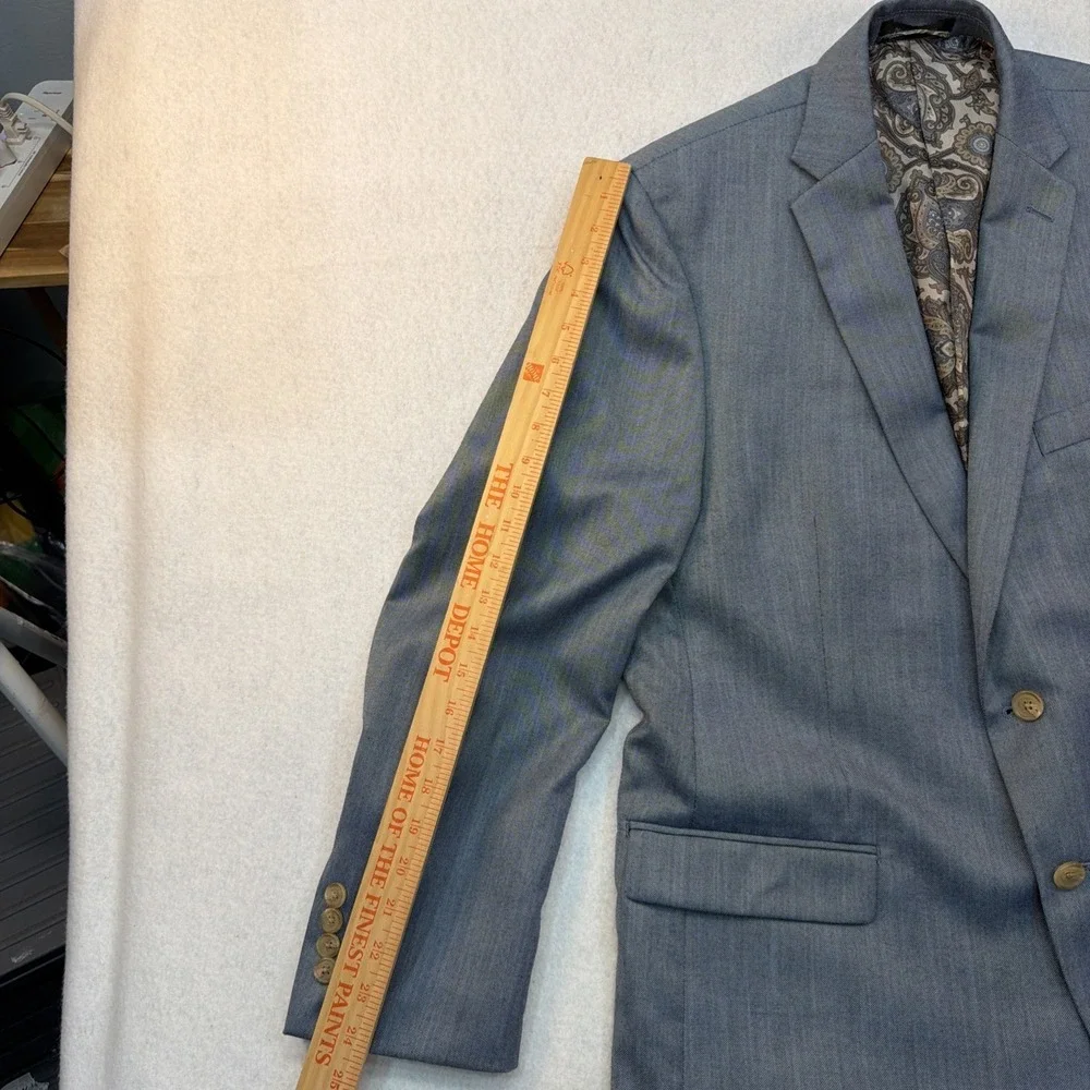 Lauren Ralph Lauren for Macy's Rayon, Polyester Sport Coat‎ Blue Birdseye 44R